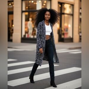 Vintage Italian Knit Sweater jacket Chiaramente Italian Wool Euro Style Chic